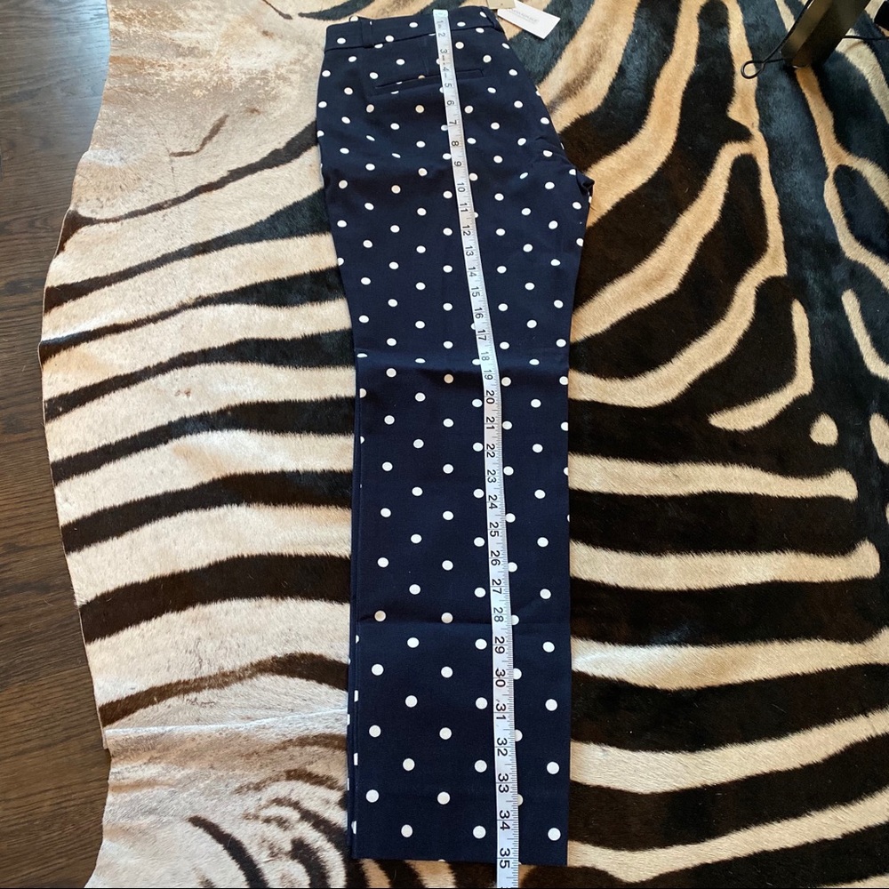 NWT Banana Republic Navy Polka Dot Pant - Picture 2 of 6